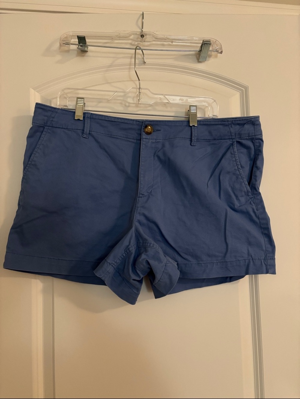 LOFT Blue Cotton Casual Shorts
